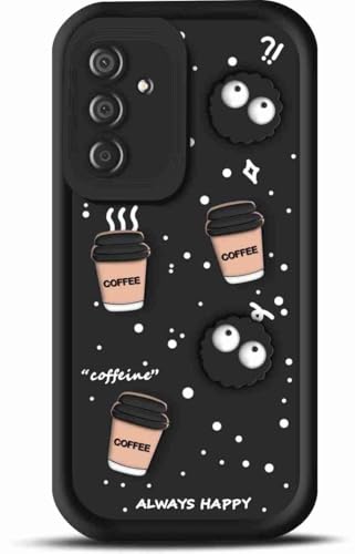 Image of Compatible for Samsung Galaxy A16 5G Cute Fun 3D Ball Cartoon Coffee Liquid Silicone Soft Case Phone Case Back Cover for Samsung Galaxy A16 5G (Black)