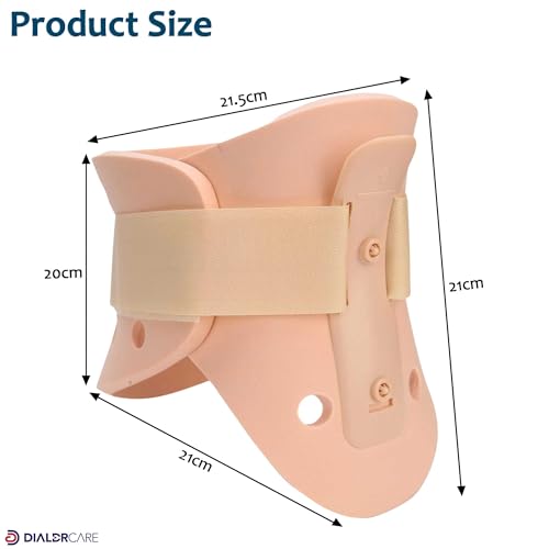 Image of DIALDRCARE Soft Foam Strong Support Neck Cervical Collar For Adult Muscle Strains, One Size