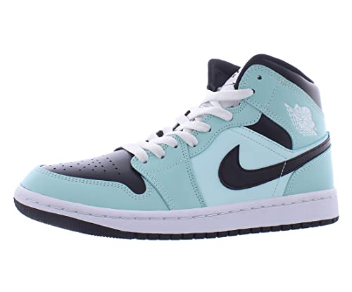 Jordan WMNS Air Jordan 1 MID BQ6472 300 Damen-Sneakers, Türkis, Schwarz, Größe 40W, Helltau/Schwarz-Blaugrün Tönung, 40 EU