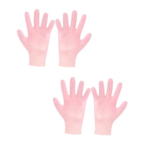 Mikinona 2 Pairs Moisturizing Exfoliating Gloves for Women Soften Dry Hands Material
