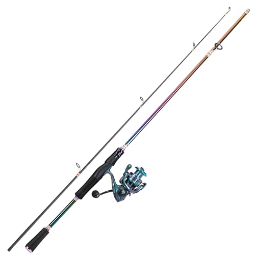 Canne à pêche rotative 1,8 m portable légère équipement eau douce eau salée - 3
