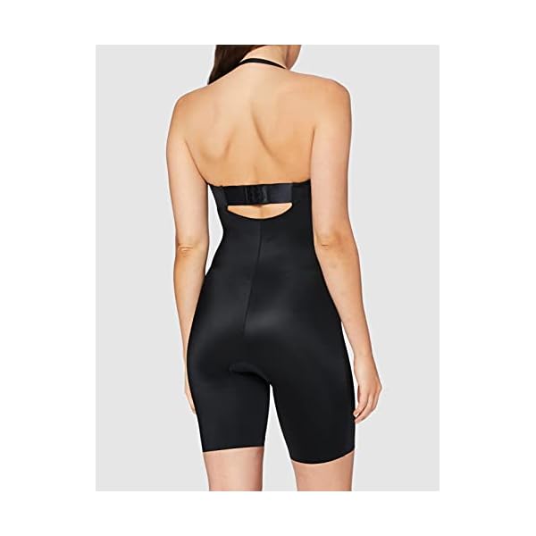 SPANX Suit Your Fancy Strapless Cupped Mid-Thigh Bodysuit Very Black LG