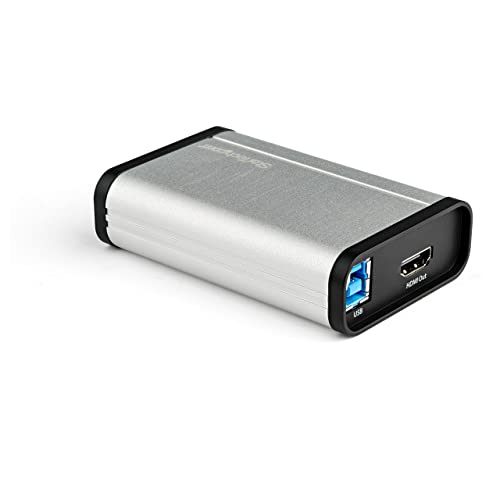 Image of StarTech HDMI to USB-C Video Capture Device, 1080p, 60fps, TAA (UVCHDCAP) | External USB 3.0 Type-C Capture /Live Streaming, Comp with USB-C /USB-A /Thunderbolt 3, HDMI Audio /Video Recorder Adapter