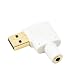 LZYCO USB External Stereo Sound Audio Adapter connector with 3.5mm Speaker/Headphone and Microphone Jacks in white color