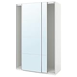  Armario PAX con puertas correderas 150x17x93 pulgadas blanco/espejo Auli