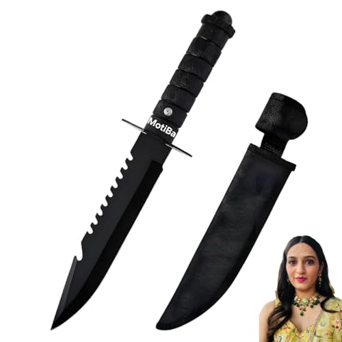 Image of MotiBa Kitchen Knife with Cover for Kitchen and Home (Black, Set of 1)