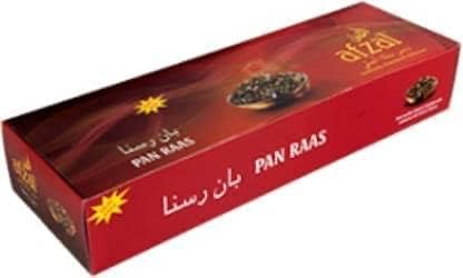Export Quality Original A-fzal pan Raas Flavor, Pack of 10 Boxes Each Box Have 50gm (500Grm Pack)