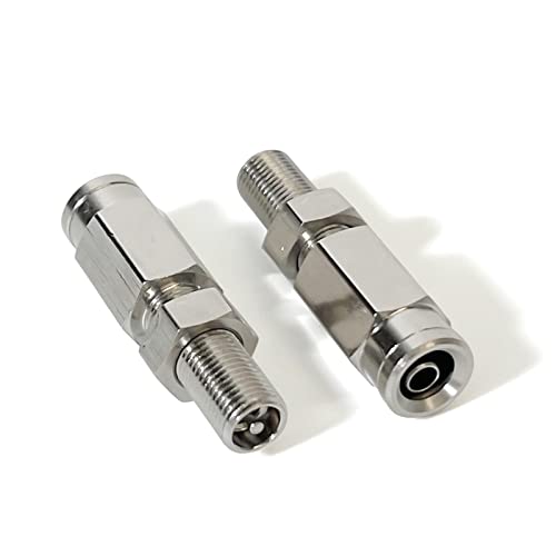 KEIYSHOLCK Inflation Schrader Valve with Push to Connect for 1/4" OD Air Line Tubing and Air Spring Suspension for Semi Truck Trailer Tractor - 2 Pack