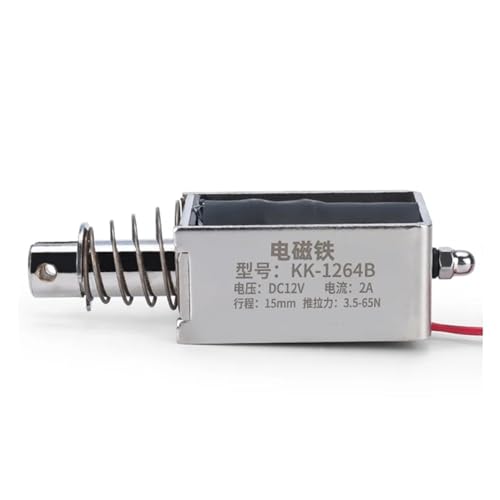 Électroaimant push-pull 1564B 12V DC avec course longue 15mm pour surfaces rectangulaires