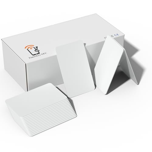 200pcs Timeskey NFC Tags Ntag213 NFC Card Programmable NFC Cards NFC 213 Tags Writable NFC Chips 144 Bytes Memory NFC Tags iPhone Compatible with All NFC-Enabled Phones and Devices