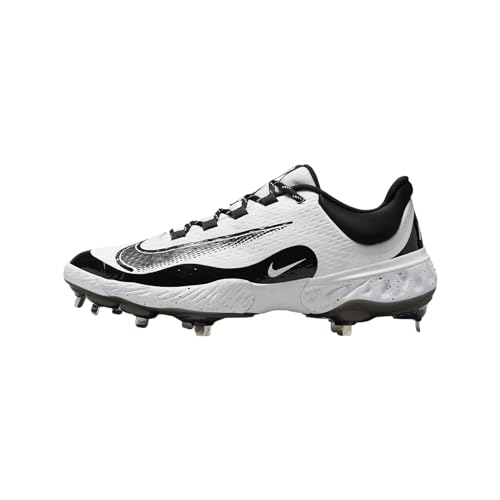 Nike Alpha Huarache Elite 4 Low Baseball Cleats (FD2745-110, White/Black) Size 15