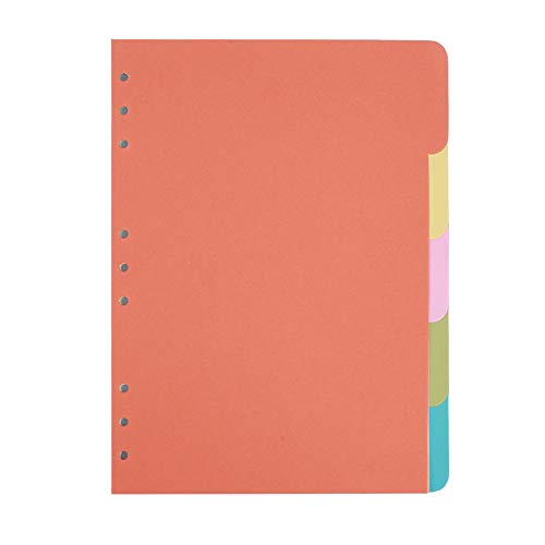 Aprettysunny File Dividers Folder Dividers Creative Index Sheets 6/9 Holes Document Notepad