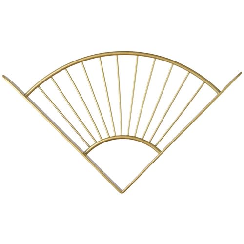 Équerre étagère dorée en triangle : lot de 2 fixations robustes en acier