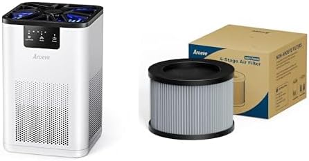 AROEVE Air Purifiers MK06 with 2 Filter(1 Basic Version & 1 Smoke Remove Version)