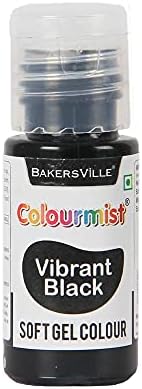 Colourmist Soft Gel Paste Food Color, (Vibrant Black), 20Gm | Edible Gel Colour For Fondant/Dessert/Baking |