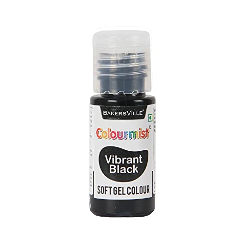 Colourmist Soft Gel Paste Food Color, (Vibrant Black), 20Gm | Edible Gel Colour For Fondant/Dessert/Baking |