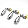 3PCS Air Conditioning #6#8#10 Sliver AC Fitting Set Female Oring Beadlock 90 Degree (90 degrees) #4