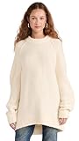 Free People Women's Teddy Sweater Tunic, Sugar Swirl, Off White, XS