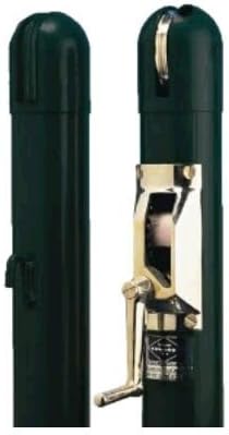 Gared 3 in. Round Competition Tennis Post - Set of 2 (Black)