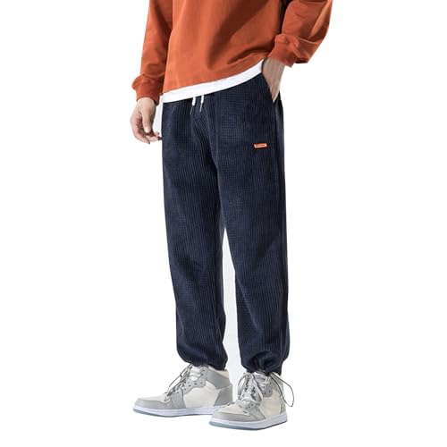 Pantalon en tissu baggy homme fini les ceintures serrées grâce à la taille élastique