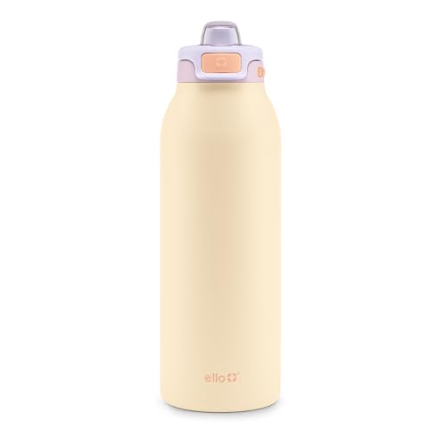 Image of Ello Pop & Fill Insulated Stainless Steel Water Bottle with Quick Fill Lid, Leakproof Locking, Sip or Chug Spout, BPA-Free, Double Wall Vacuum Insulated for Sports, Travel & School- 22oz / 32oz / 40oz