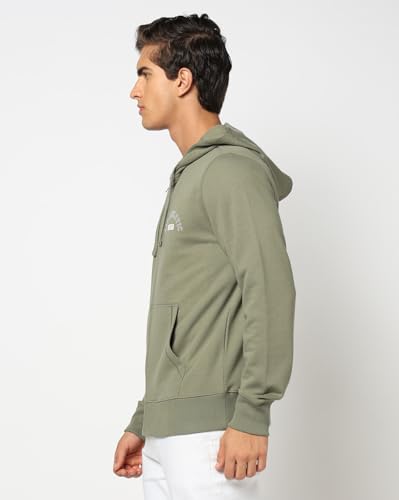Image of Gap Men Graphic Printed Regular Fit Full Sleeves Hooded Sweatshirt