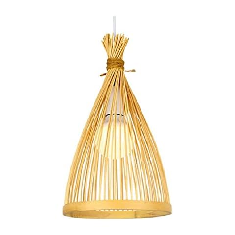 MODEBHD Rattan Pendant Lamp,Decorative Wicker Light Cover