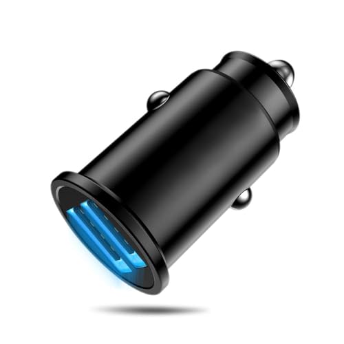 MMOBIEL Cargador de Coche Puerto Dual USB 2.0 – Mini Adaptador para Encendedor Doble Puerto USB 5V/2.4A/24W   Compatible con iPhone 17/16/15/14, iPad, Samsung S26/S25/S24, Xiaomi, Huawei etc.   Negro