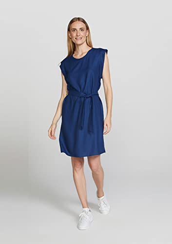 Vestido Básico Curto Sarjado Com Amarração