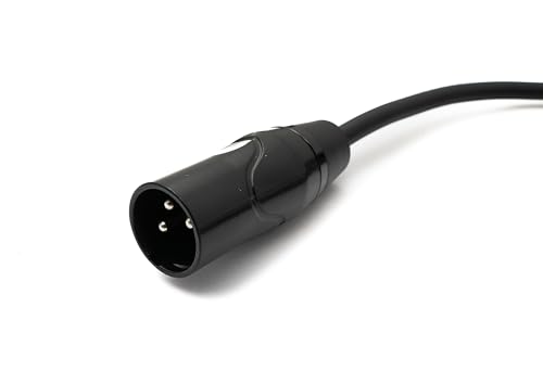 System-S Audio Kabel 100 cm XLR 3 Pin Stecker zu Buchse Adapter in Schwarz