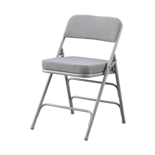 KAIHAOWIN Chaises pliantes rembourrées simples avec assise rembourrée ultra épaisse - Chaises confortables en métal pour intérieur avec coussin en tissu...