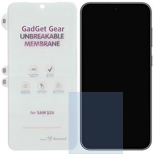 Image of Techsage Matte Front Unbreakable Screen Protector Hydrogel Membrane Compatible with Samsung Galaxy S24 Supports Fingerprint Scanner | Edge to Edge Coverage with Easy Installation Kit