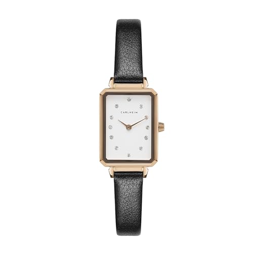 Montre Carlheim Cuir pour Femme à Porter au Bureau comme en Soirée Modèle Épuré 2620-ASMBL