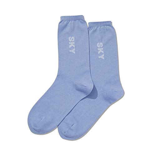 Hot Sox Womens Color Names Crew Socks, Womens Shoe Size 4-10.5, Light Blue