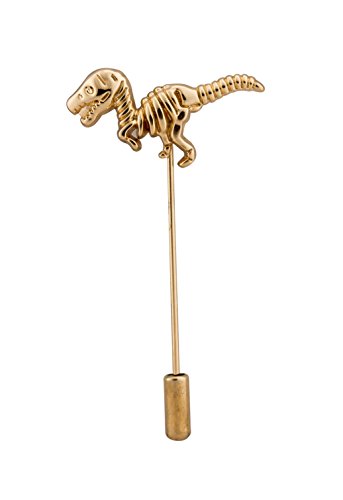 Knighthood Gold Dinosaur Lapel Pin Badge Coat Suit Collar Accessories Brooch for Men Golden