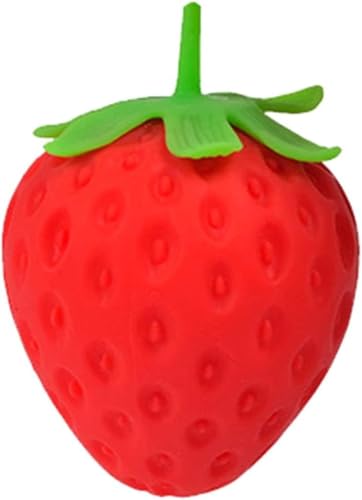 Squishy Aliment Mignon Forme au Choix - Fraise, Banane, Cacahuète - Jouet Sensoriel Anti-Stress Retour Lent - Cadeau Kawaii pour Enfant et Adulte (Fraise)