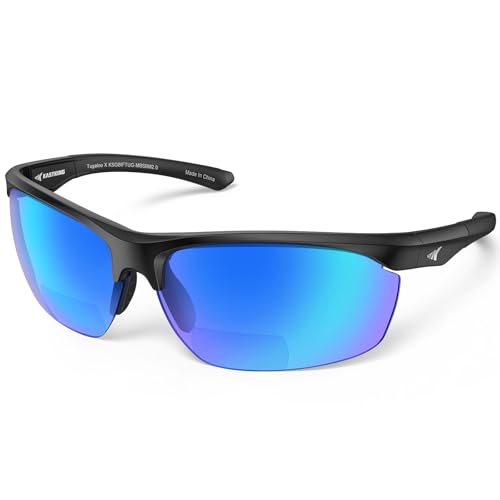 KastKing Tugaloo Semi-Rimless Bifocal Polarized Reader Sunglasses, Bi-focal x1.5 x2.0 x2.5 Magnifications, UV Protection