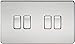 Price comparison product image Knightsbridge SF4100PC Screwless 10 A 4-Gang 2 Way Switch, Polished Chrome