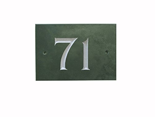 Green Slate House Number (1-99) (No 71)