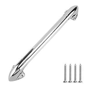 Led-leuning, 18 inch, 12 V/24 V, led-leuning, lichtgevende veiligheidstoegangreep, zinklegering, voor camper, camper…