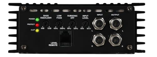 Image of Rockville Mono 1-Ohm Car Amplifier, Class-D, Metal Bass Remote w /Clip Indicator, Low Pass & Subsonic Filters, Compact & High-Efficiency, Ideal for Subwoofers (Black, 1500w RMS)