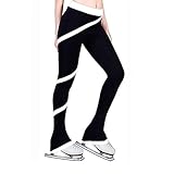QUXVUIS Fleece Eislaufhose Maßgeschneiderte Strumpfhose Unterteile Eislaufhose Wiederverwendbare Team Trainingsleggings Mädchen Kinder, Weiß/XS