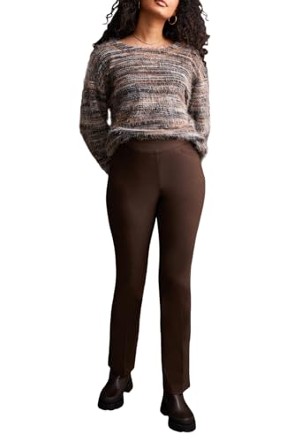 Tribal Women's Microflare Flatten It Pull-on Pants with Back Pockets