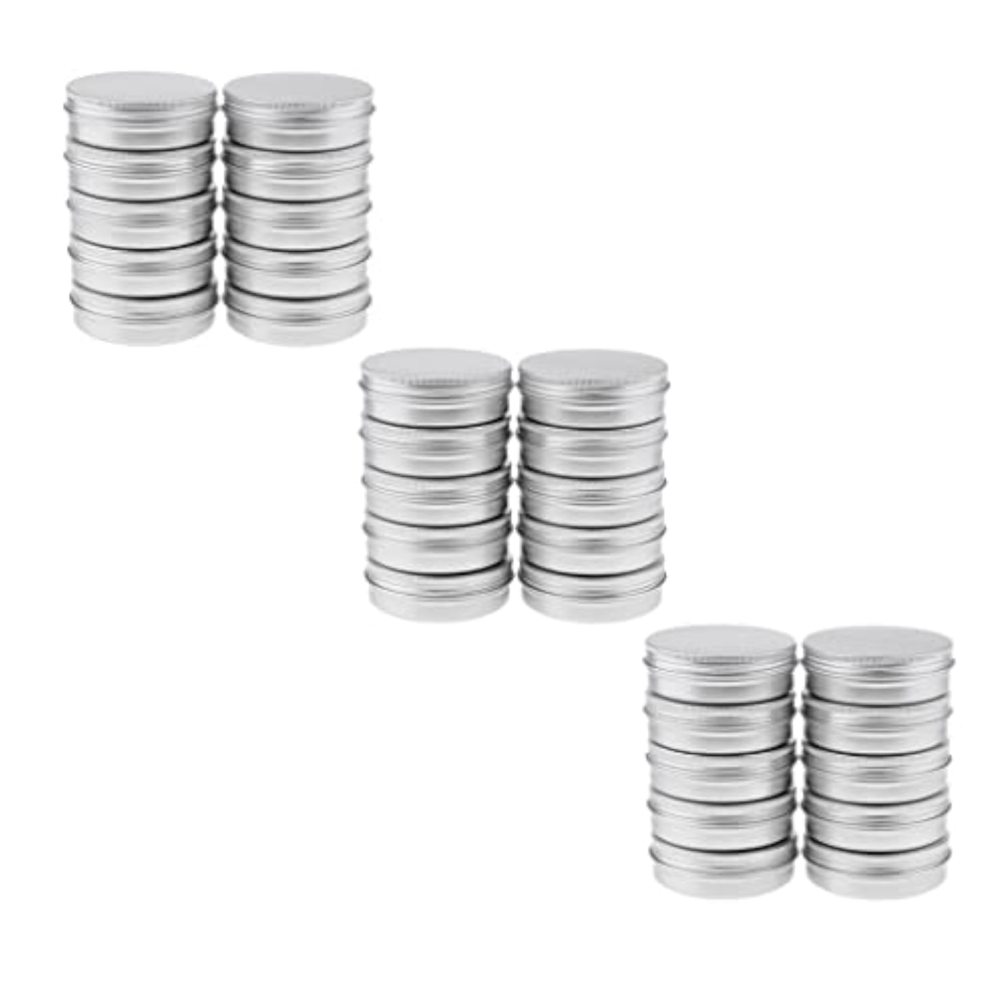 Aluminum Tins with Screw Lids, 30 Empty Cans