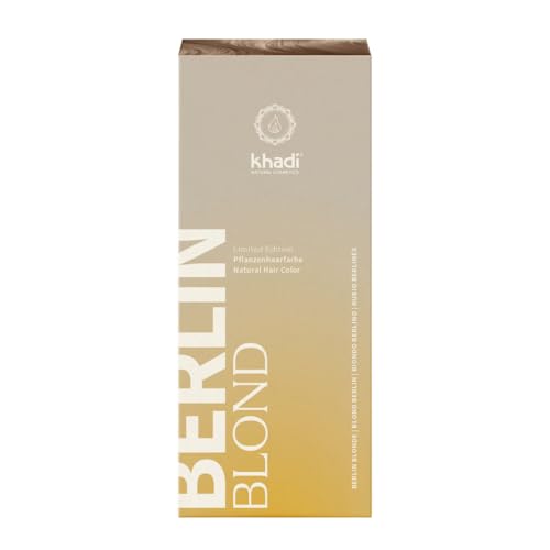 khadi BERLIN BLOND Tinte vegetal para el cabello   tiñe tu cabello de un tono rubio ceniza frío   Tinte natural 100% vegetal, natural y vegano   100 g