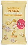 Hacendado Pop-corn au Beurre pour Micro-ondes, Pack de 6 Sachets de 90g, Collation Salée, Conservation à Température Ambiante