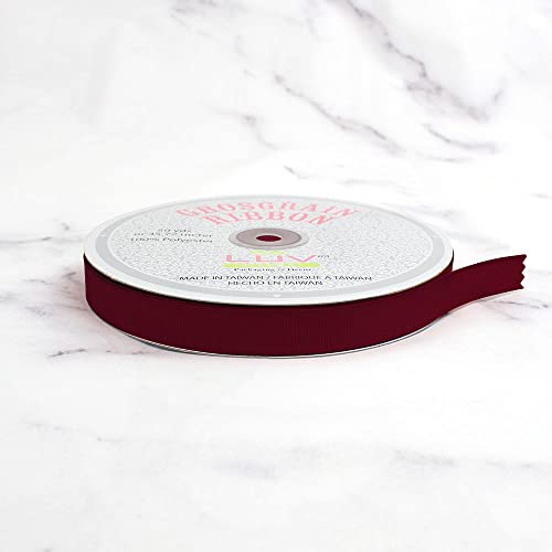 Creative Ideas 50-Yard Solid Grosgrain Ribbon, 5/8-Inch, Wine by LUV RIBBONS - Image 4