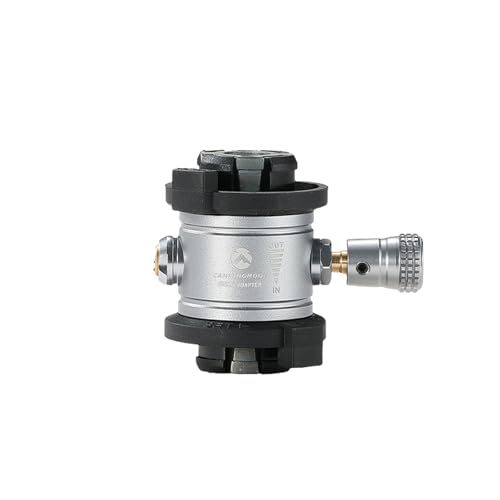 Campingmoon Butane Fill Adapter Gas Refill Adapter Pressure Relief Valve Butane Nozzle Fill Adapter Tip Convert Cassette Canister/Isobutane Canister Into Inflatable Tank