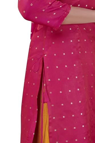 Image of Magenta Kurti Skirt set042