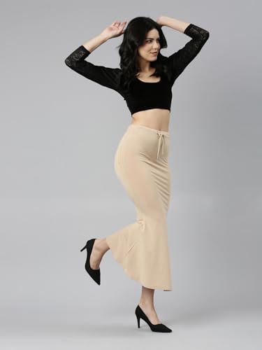 Image of TWIN BIRDS Saree Shapewear for Women | Super Soft Viscose Elastane Saree Petticoat Skirt | Stretchable & Comfortable SareeShaper